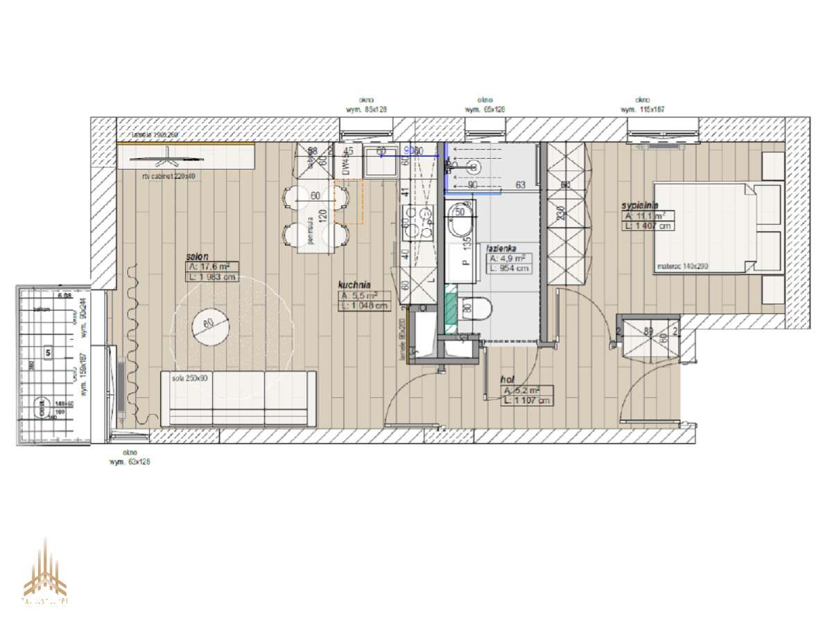 Nowe, 2 pokoje, balkon, 2x garaż, komórka, Gocław - Pełny obrazek: 4/18