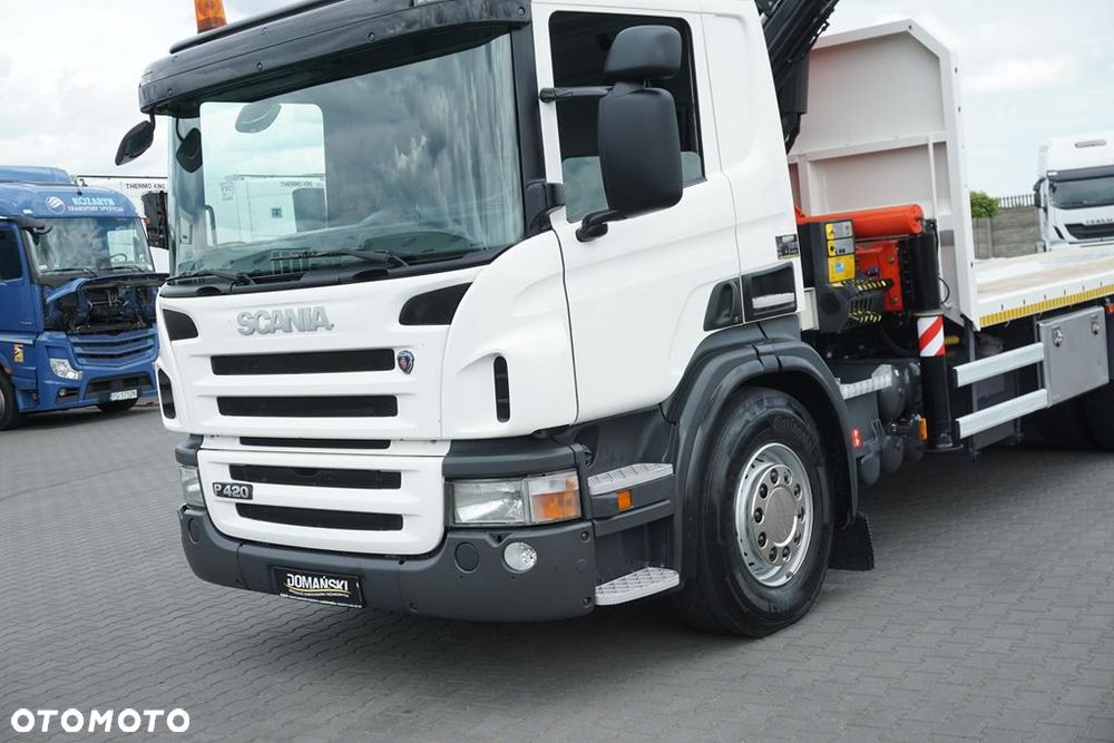 Scania / P 420 / 8 X 4 / TRIDEM / SKRZYNIOWY + HDS / PALFINGER PK 26002 / WYS. 12 M / DŁ. 8 M - 29