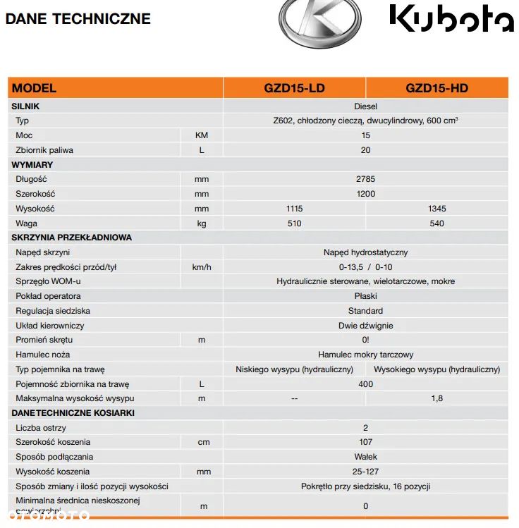 Kubota GZD15 HD - 5