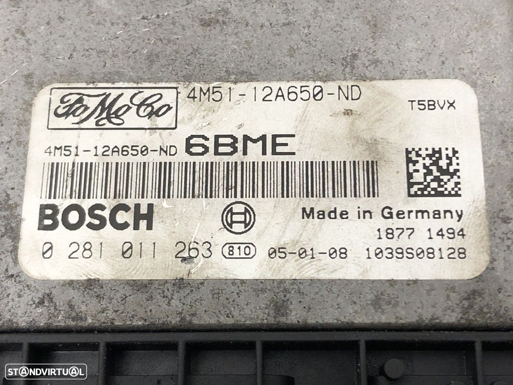 Centralina do motor  FORD FOCUS II (DA_, HCP) 1.6 TDCi 4M5112A650ND 4M51 12A650... - 5