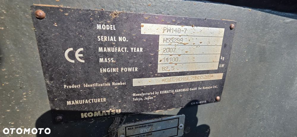 Komatsu Pw 140 - 20