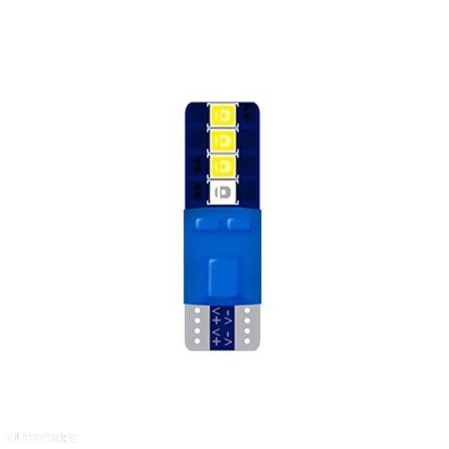 Becuri led T10 W5W Dual color ( albastru si alb ) 12V  set de 2 bucati - 6