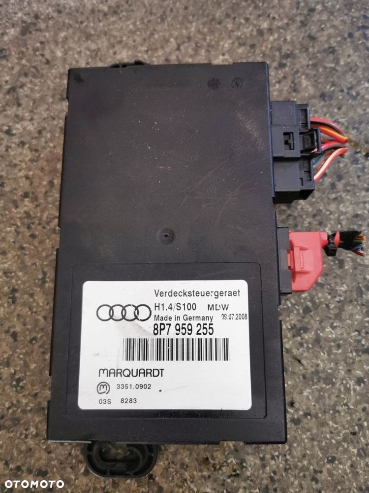 MODUŁ STEROWNIK DACH AUDI A38P KABRIO OE 8P7959255 - 1