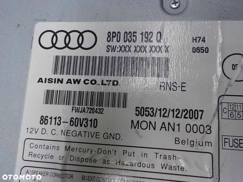 AUDI A3 II 8P KONSOLA ŚRODKOWA 8P0035192Q 8P0820043AG - 9