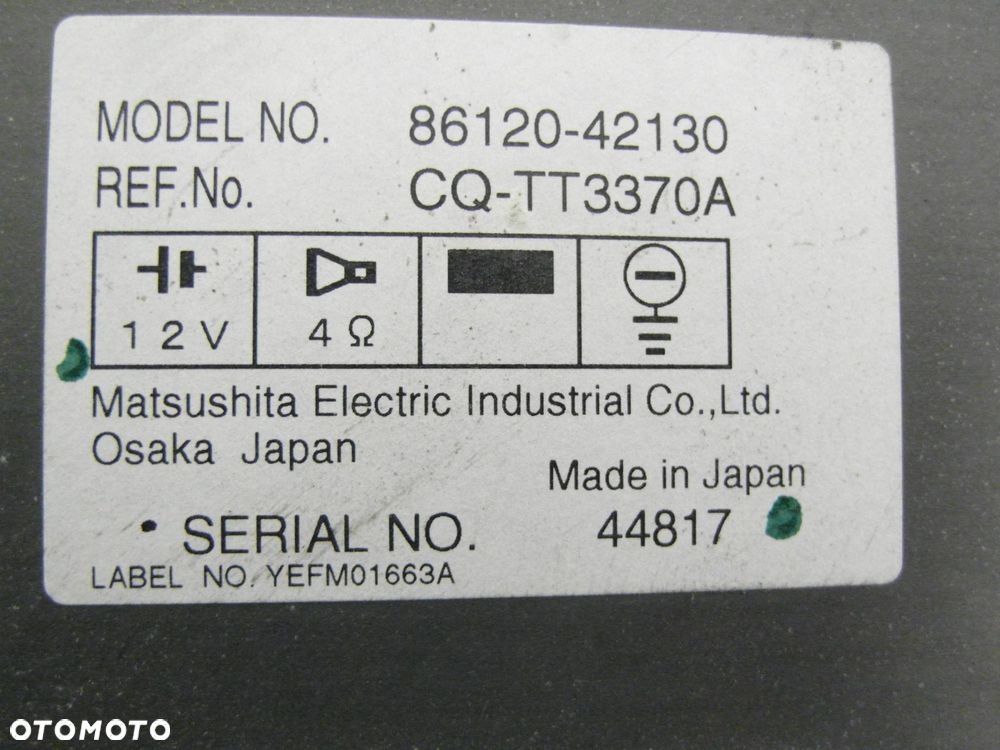 RADIO TOYOTA RAV 4 II 8612042130 CQTT3370A - 12