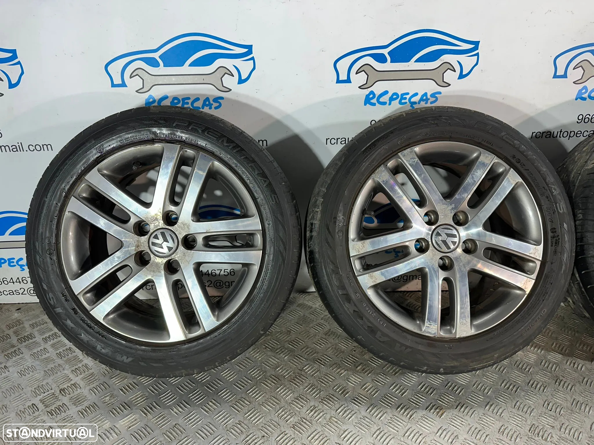.Conjunto Jantes 16 Originais VW Touran 6.5J ET50 5x112 1K0601025BM - 6