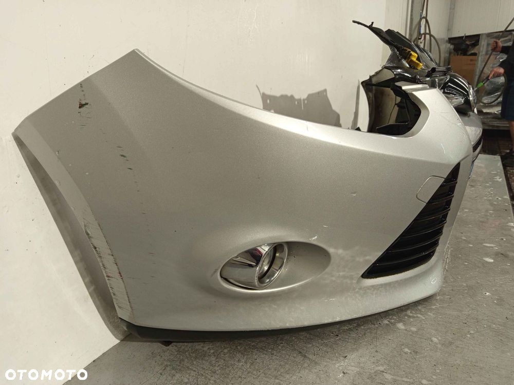 + ZDERZAK PRZÓD PRZEDNI FORD FOCUS MK3 3 III 0B SREBRNY HALOGENY - 3