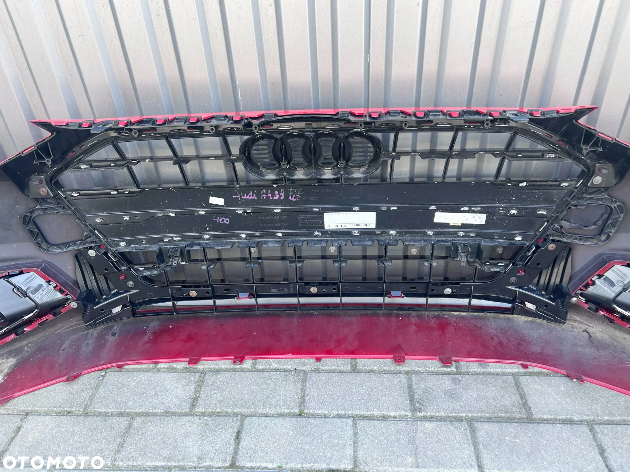 Audi A4 B9 Lift 8W Zderzak Przód Przedni Kompletny LY3U 4xPDC - 8
