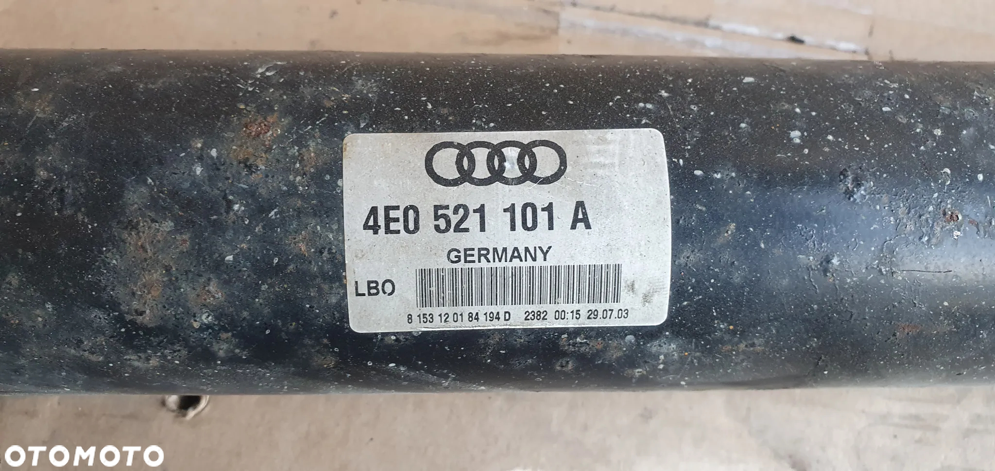 Wał napędowy krótki Audi A8 D3 4.2 TDI 4E0521101A - 6