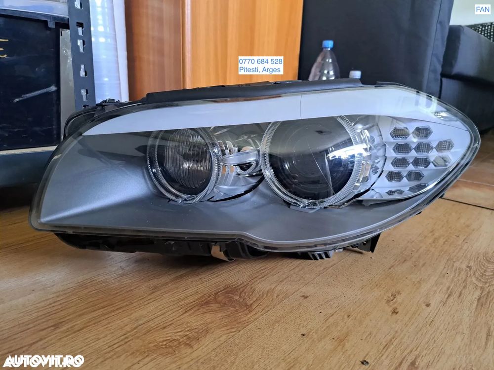 Far complet stanga ( fara TMS-volan pe stanga ) bixenon adaptiv in stare foarte buna BMW F10 F11 F18 - 1