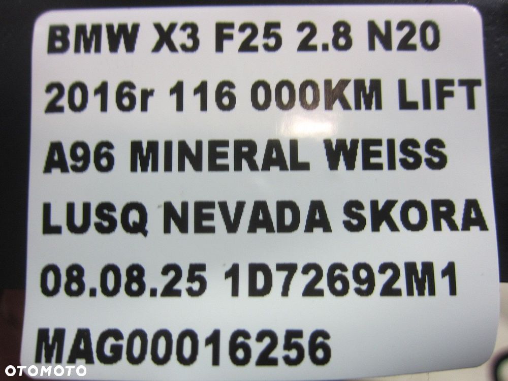 BMW X3 F25 GŁOŚNIK TOP HIFI PRAWY 9213760 LOGIC 7 TYLNY 65139213760 - 10