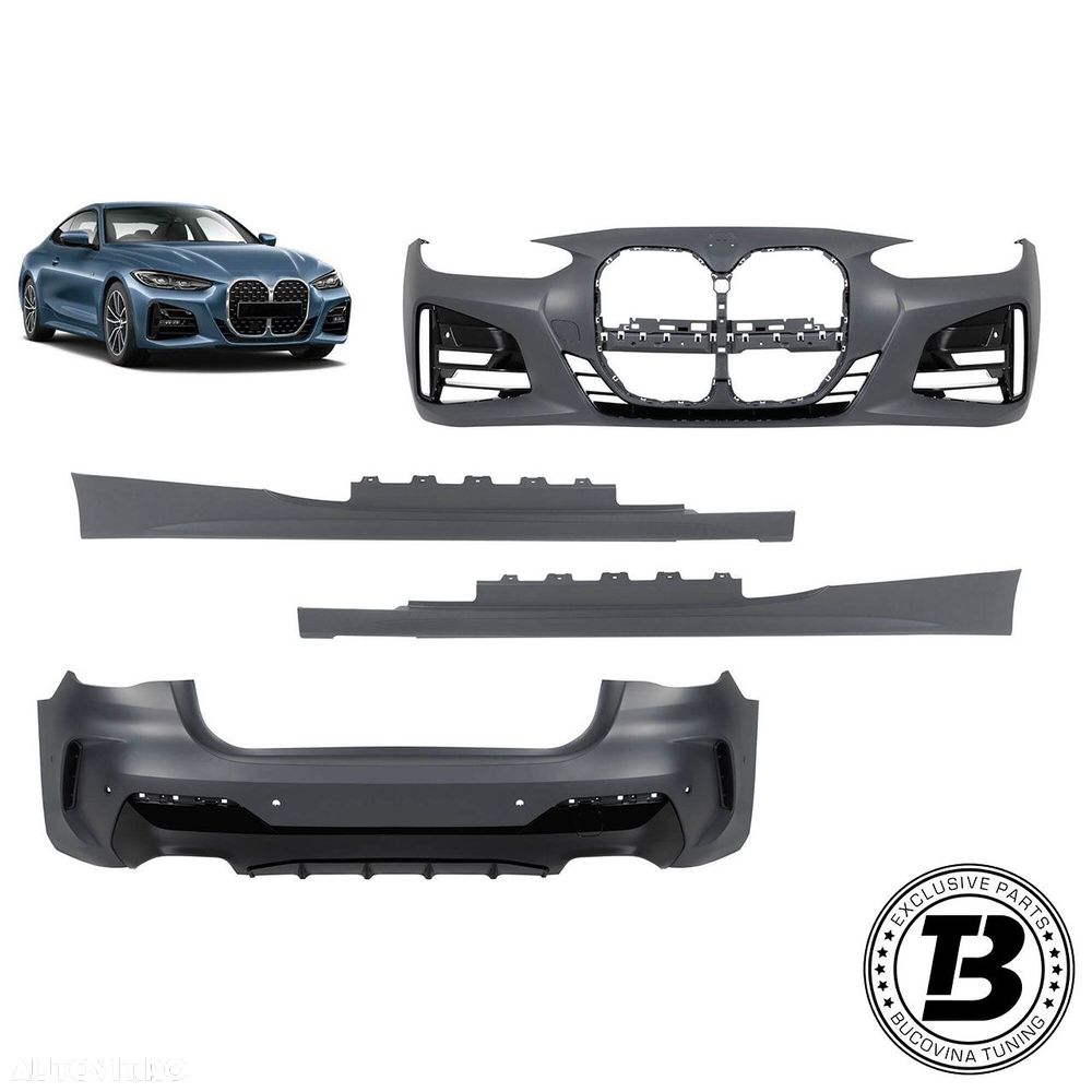 Pachet Exterior compatibil cu BMW Seria 4 G22 M Tech Design - 1