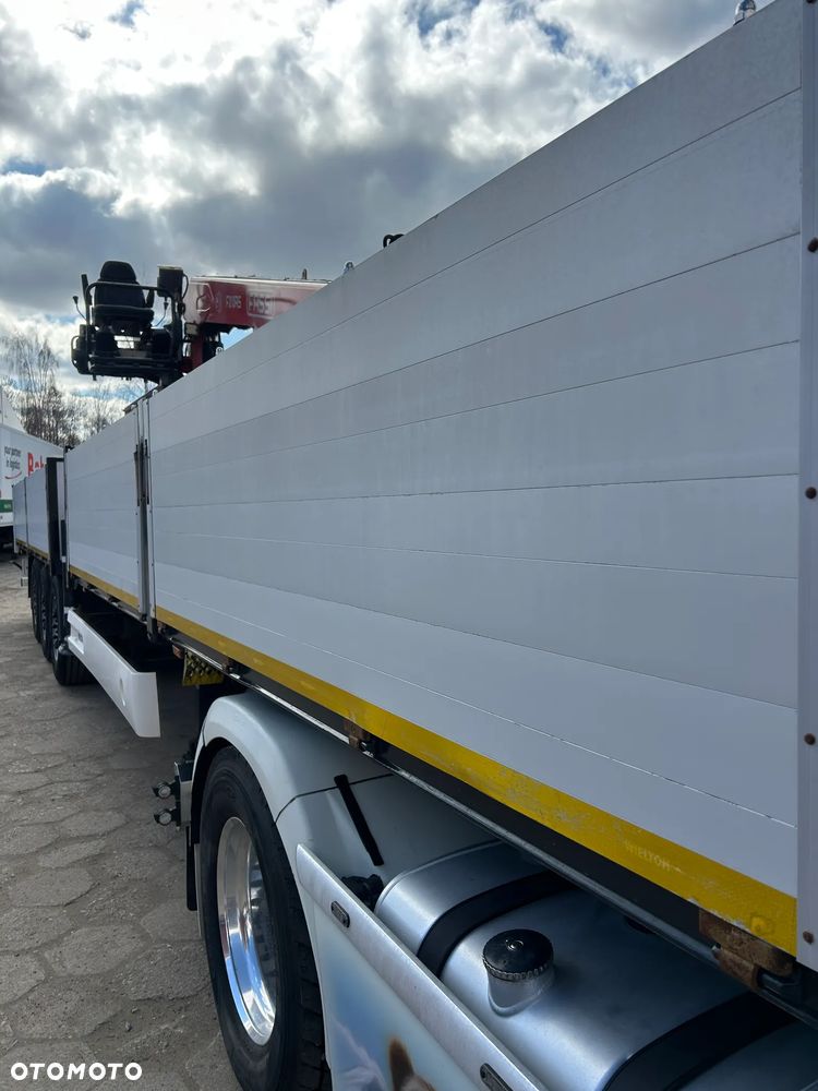 Wielton BURTOWA + HDS DŹWIG FASSI F215AS / BURTA 80 CM WYSOKIE / OŚ PODNOSZONA / OSIE SAF / PODPORY HYDRAULICZNE / IDEALNA DO BUDOWLANKI !! - 26