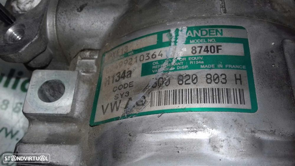 COMPRESSOR AR CONDICIONADO VOLKSWAGEN POLO 2004 -6Q0820803H - 6