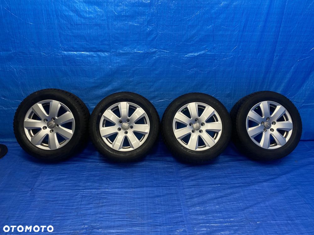KOŁA KOŁO 16 FELGA ALUMINIOWE ALUSY 16" ET42 5X112 ; 57,1mm KOMPLET ; OPONY ZIMOWE AUDI A4 A6 VW SEAT SKODA ORYGINAŁ 4F0601025AN - 1