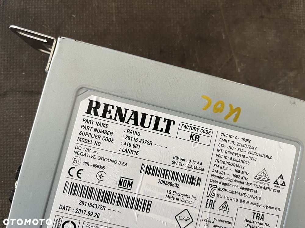 Radio Renault Koleos II - 3