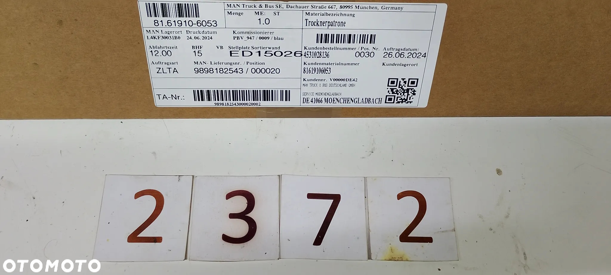Wkład osuszacza filtr klimatyzacji MAN TGX TGS 81619106053 - 5