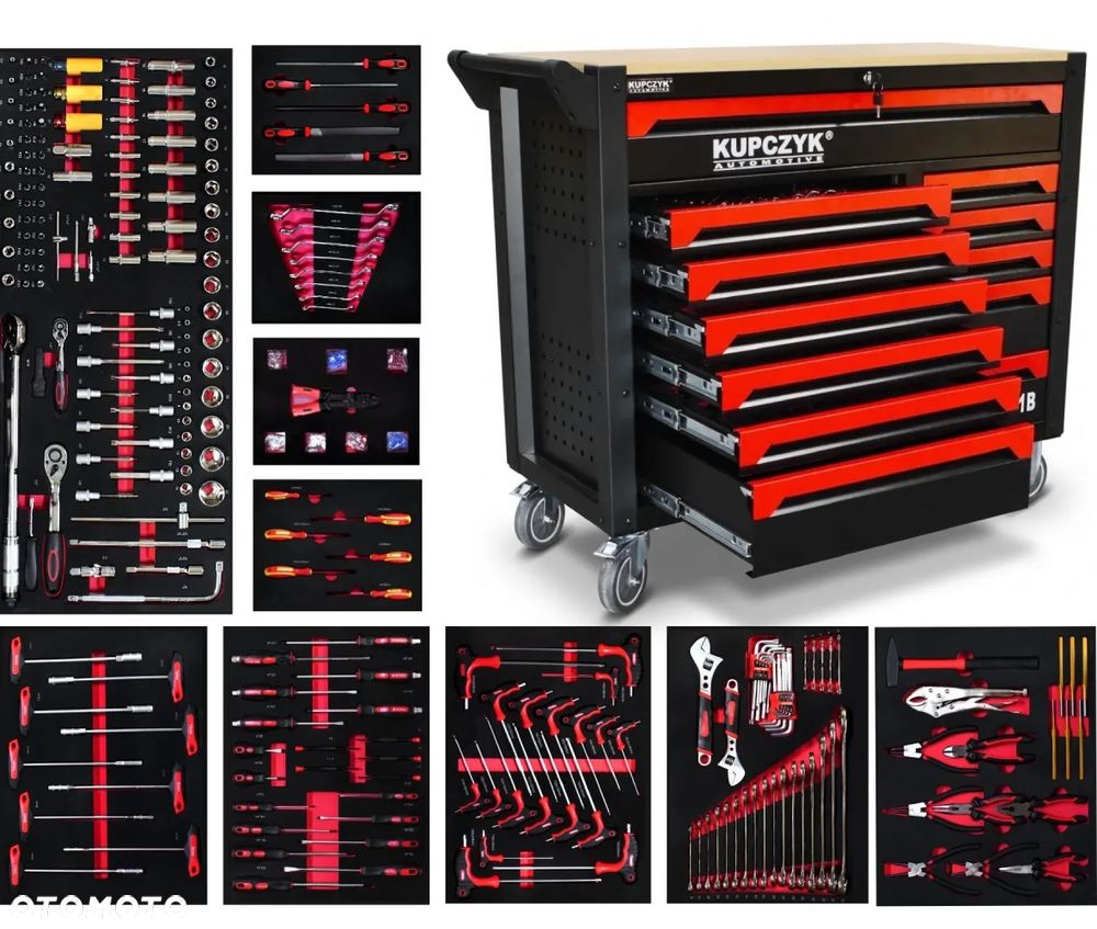 Wózek warsztatowy narzędziowy 12 szulad wyposażenie 471 elementów Kupczyk TOOLCAR 471B - 3