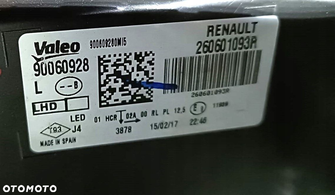 RENAULT MEGANE IV FULL LED LEWY PRAWY REFLEKTOR LAMPA 260601093R 260103857R - 11