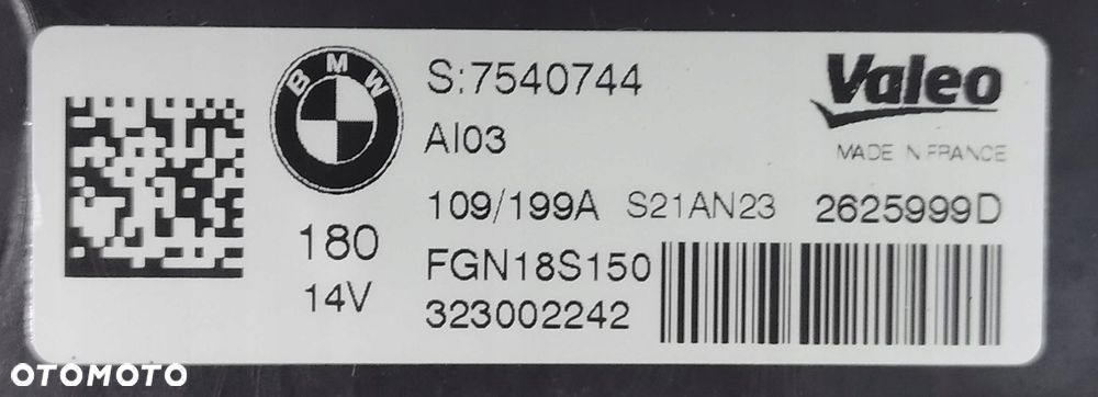 BMW 7 G12 M760iX PRZED I PO LIFT ALTERNATOR 7540744 - 4
