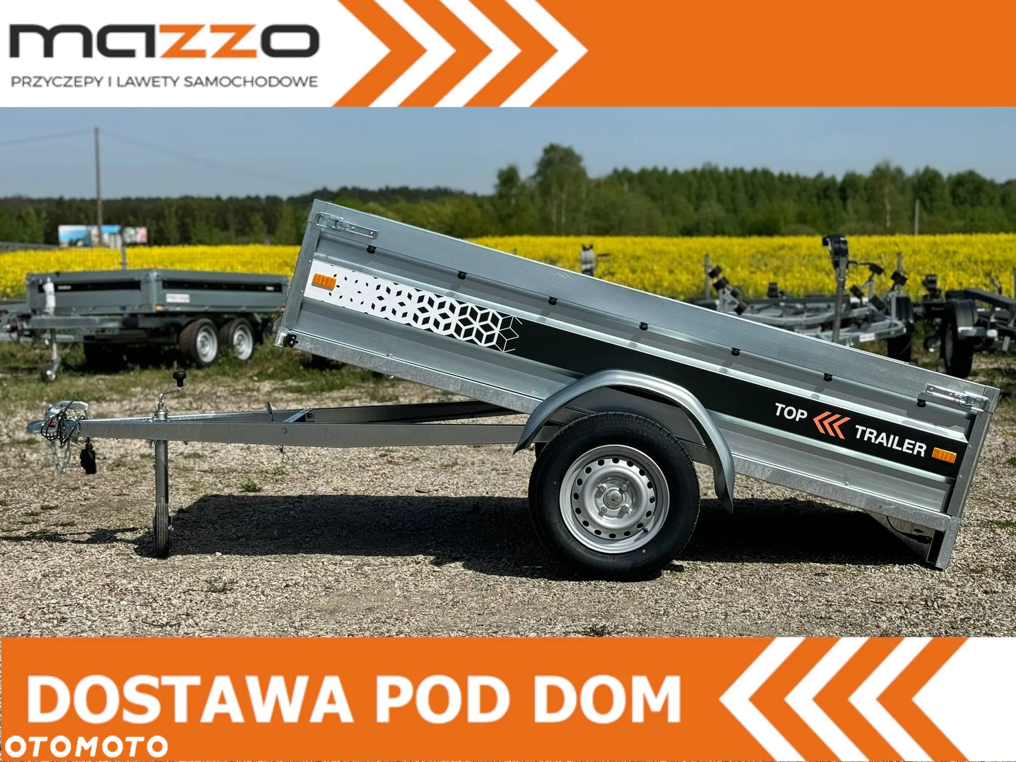 MAZZO DOSTAWA! Przyczepa Top Trailer TT23 MAX 232x131x45cm DMC 750 kg SPAWANA! kat. B, MOCNA! - 1