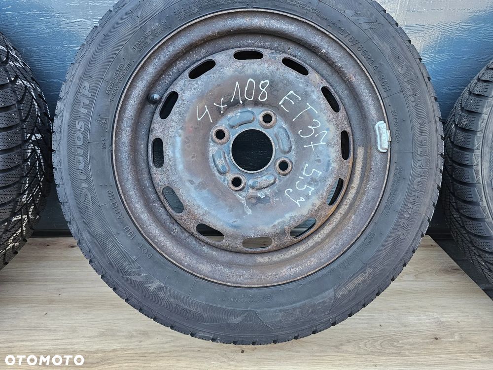 KOŁA FELGI STALOWE KOŁPAKI OPONY ZIMOWE 175/65 R14 FORD FIESTA FUSION 4x108 ET37 5,5J - 6