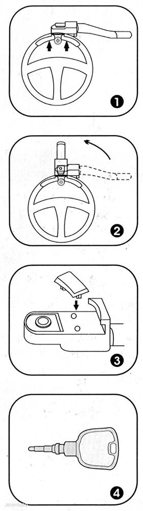 Antifurt auto pentru volan model RotaryLock, marca Carpoint - 3