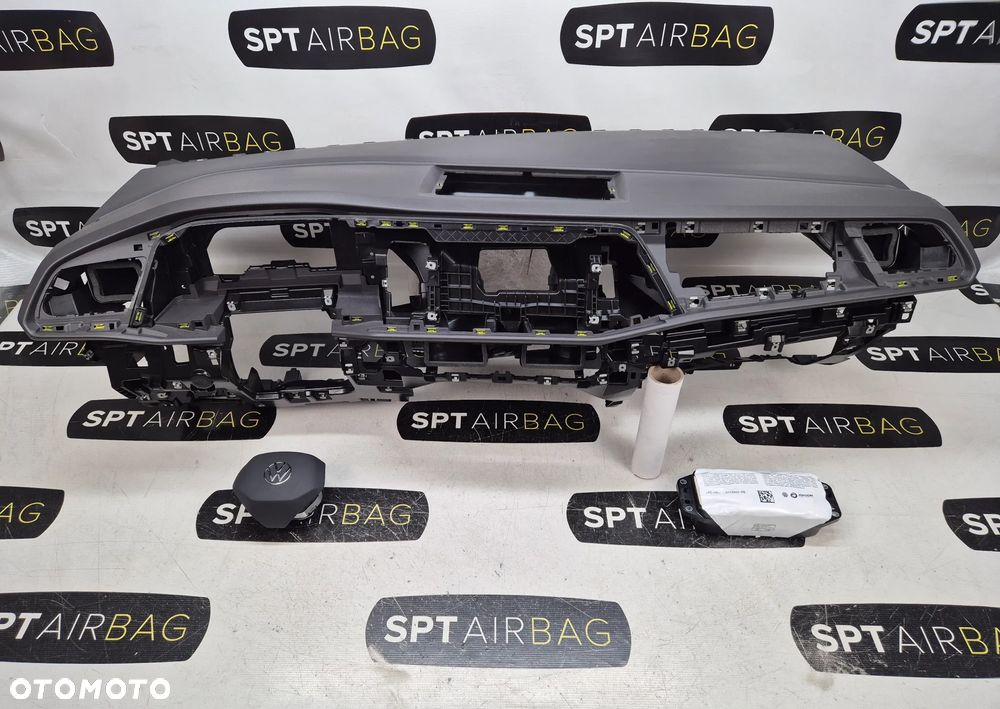 VW T7 DESKA ROZDZIELCZA KONSOLA KOKPIT PULPIT PODUSZKI AIRBAG AIR BAG PASY KIT SET - 6