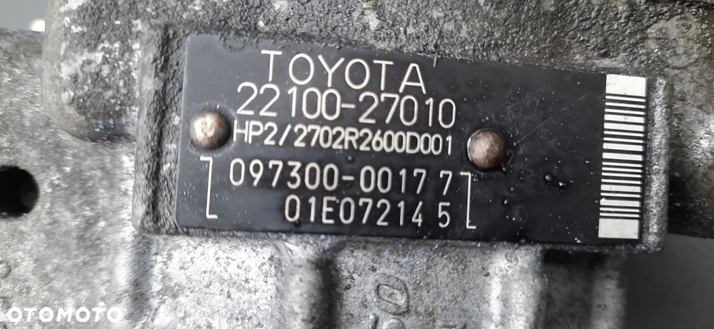 Toyota 2.0 d4d Pompa wtryskowa 22100-27010 Turbosprężarka Turbina 17201-27030 721164-3011 - 10