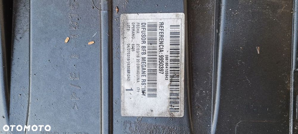 ZDERZAK SPOILER RENAULT MEGANE IV RS DYFUZOR TYŁ - 9