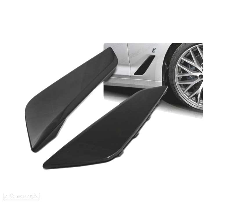 ENTRADAS DE AR LATERAIS PARA BMW G30 G31 17-19 PRETO BRILHANTE - 1