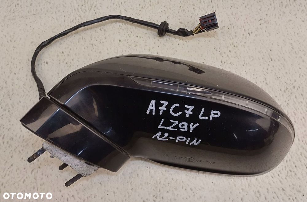 AUDI A7 C7 4G 10-18 LEWE LUSTERKO ZEWNĘTRZNE KIERUNKOWSKAZ 12 PIN LZ9Y UK - 5