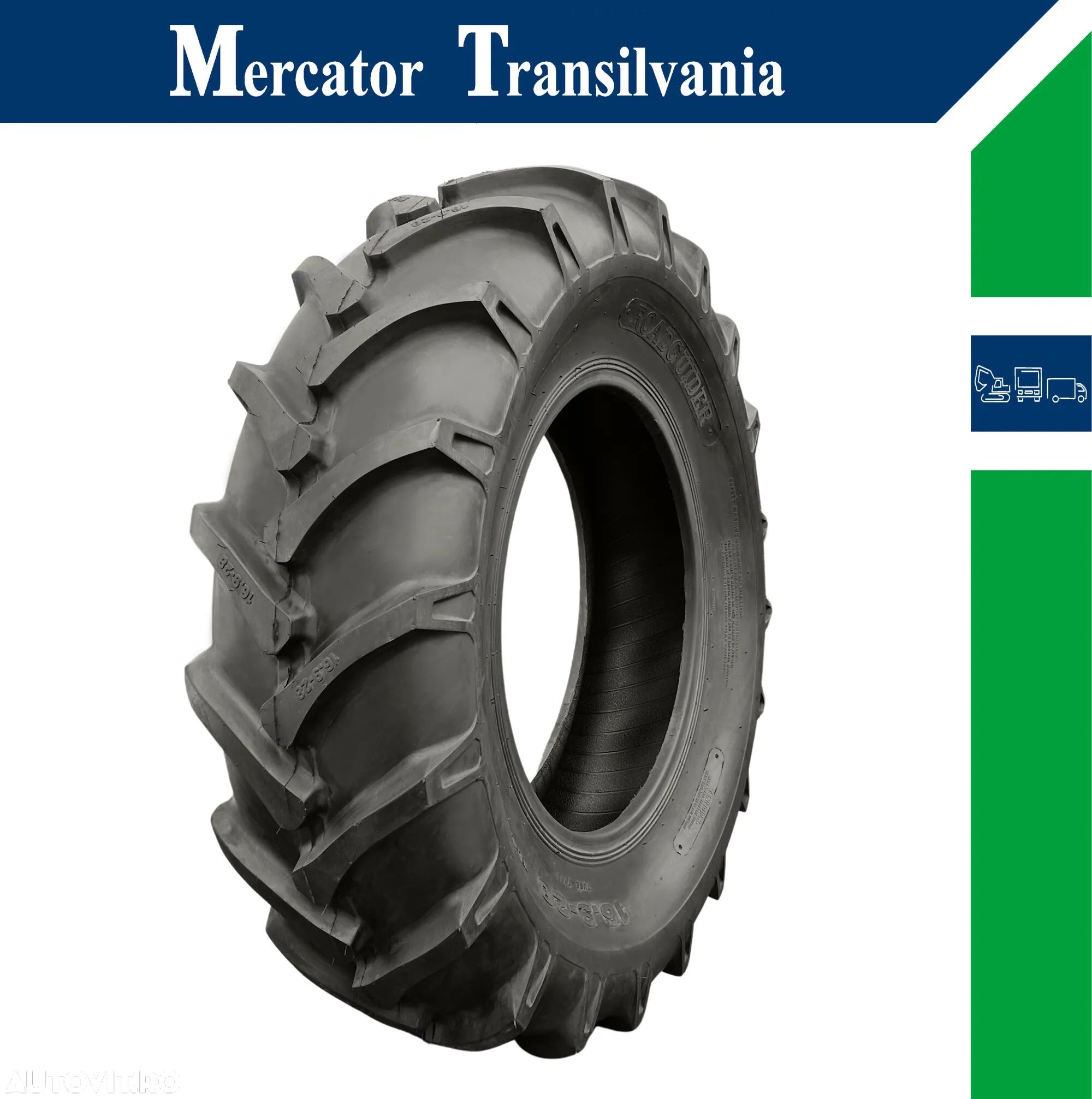 Anvelopa NOUA -  12.4-24 Roadguider QH611 R-1 8PR Tractiune - 1