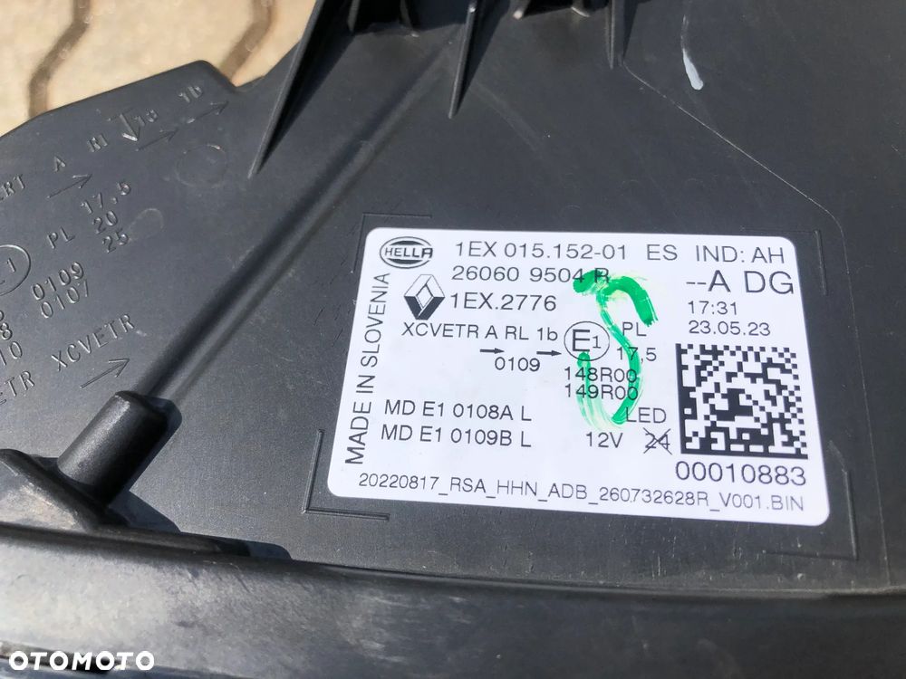RENAULT AUSTRAL FULL LED MATRIX KOMPLETNA LEWA LAMPA 260609504R OPIS!!! - 6