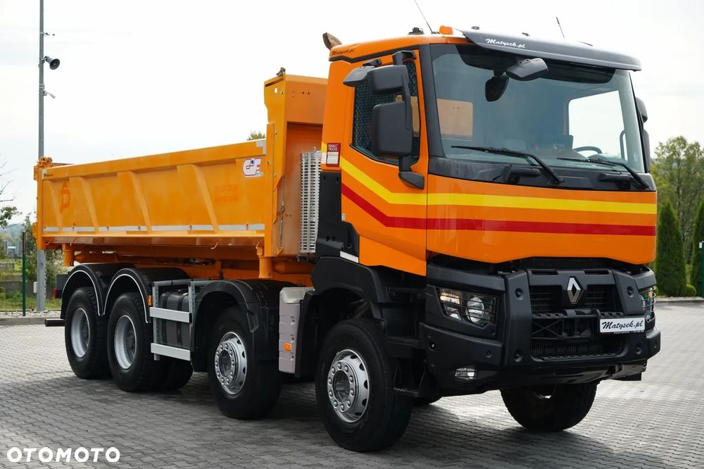 Renault K 480 / 8x4 / WYWROTKA DWUSTRONNA / HYDROBURTA / KLAPODRZWI  / SPROWADZONY / PO KONTRAKCIE SERWISOWYM - 13
