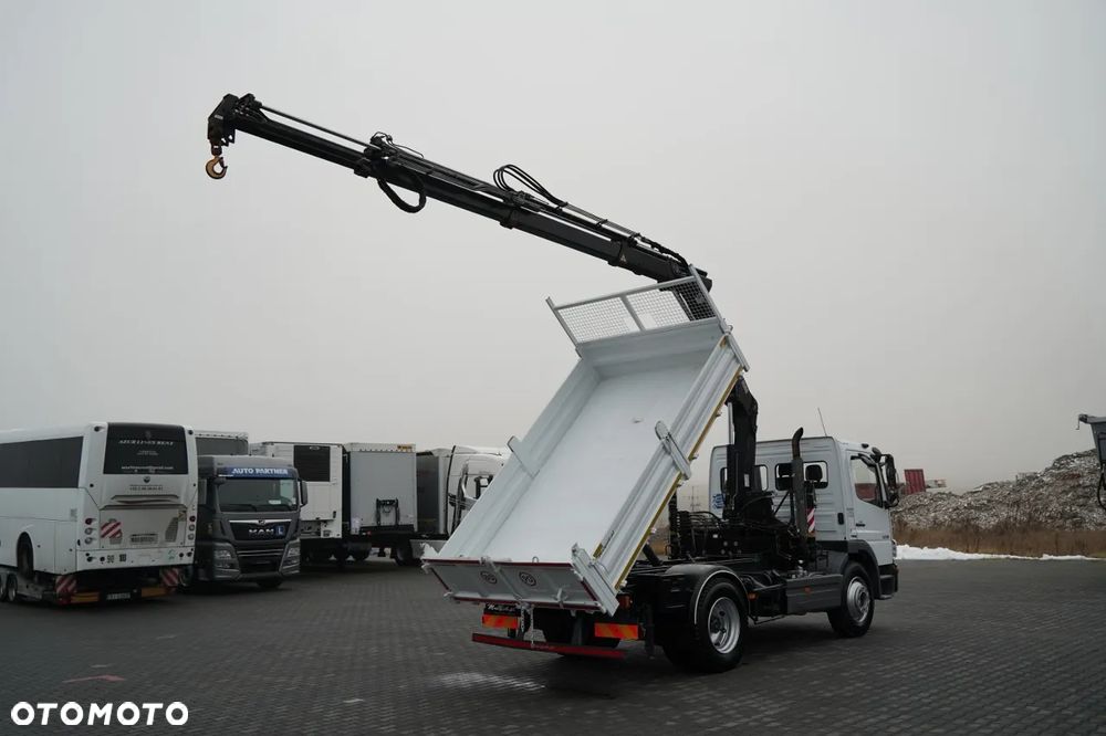 Mercedes-Benz ATEGO 1218 / 4x2 / WYWROTKA + HDS HIAB 0088 BS-3  / PILOT  /MANUAL - 4
