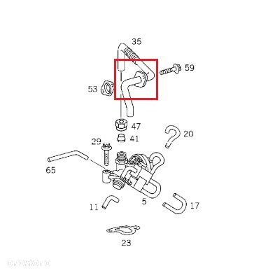 MERCEDES M112 M113 Przewod metalowy EGR - 2
