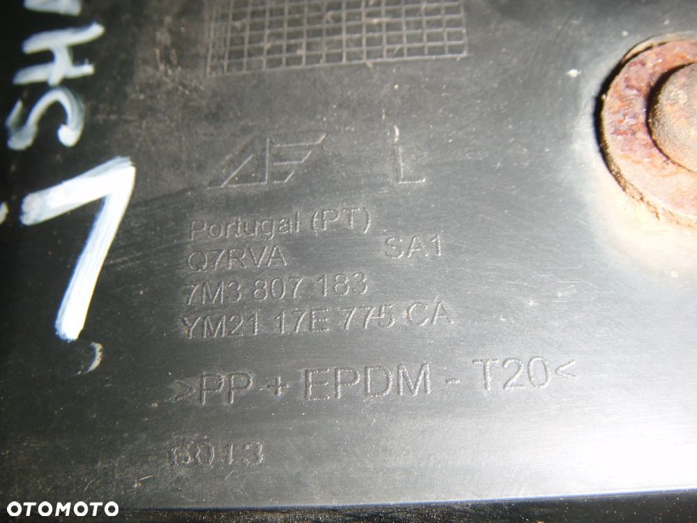 sharan 03r ślizg zderzaka lewy przód  7m3807183 - 3