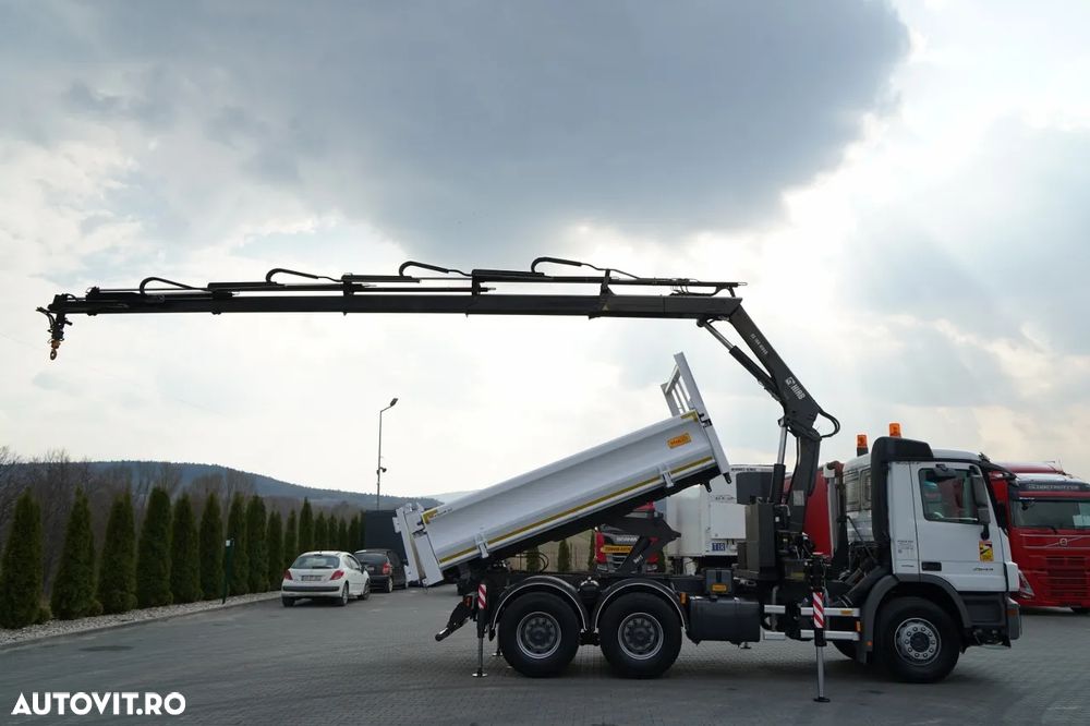 Mercedes-Benz ACTROS 2644 / 6X4 / BASCULATOR / 2X PLĂCI HIDRAULICE / + HIAB 166 ES-5 HDS / TELECOMANDĂ / ROTATOARE / EPS + AMBREIAJ / EURO 5 - 4