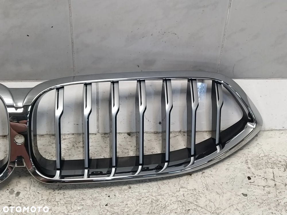 BMW 8 G14 G15 GRILL ATRAPA CHŁODNICY KRATKA NERKA KAMERA CZARNY POŁYSK CHROM NOWY ORYGINAŁ - 5