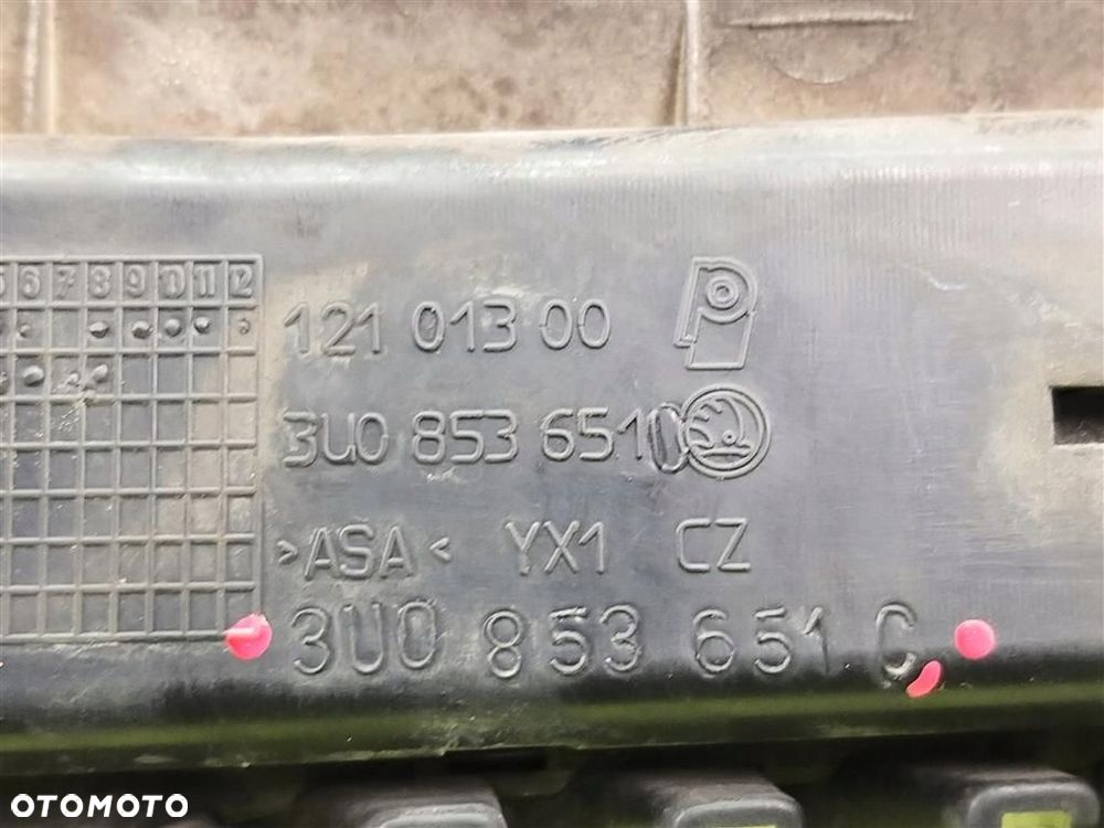 Atrapa Grill Skoda Superb I 2001-2006 PRZED LIFT LAK:LF7G 3U0853651C - 9