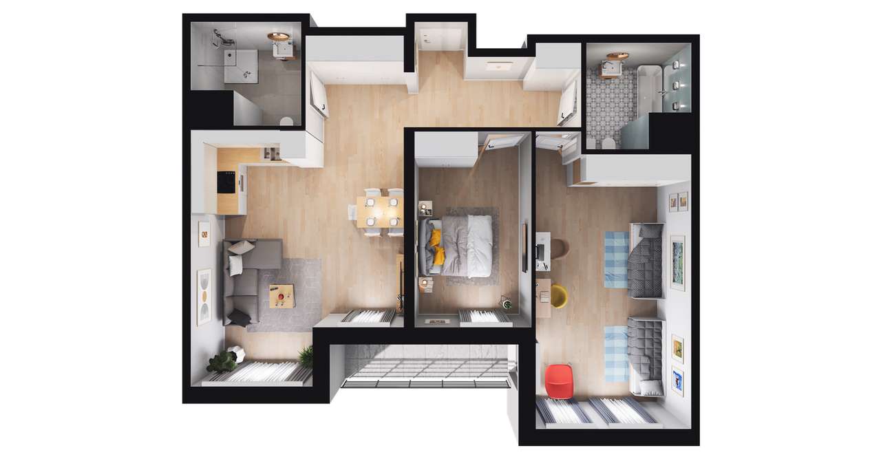 Bulvar Apartments | mieszkanie 3-pok. | B.10.02 - Pełny obrazek: 3/20