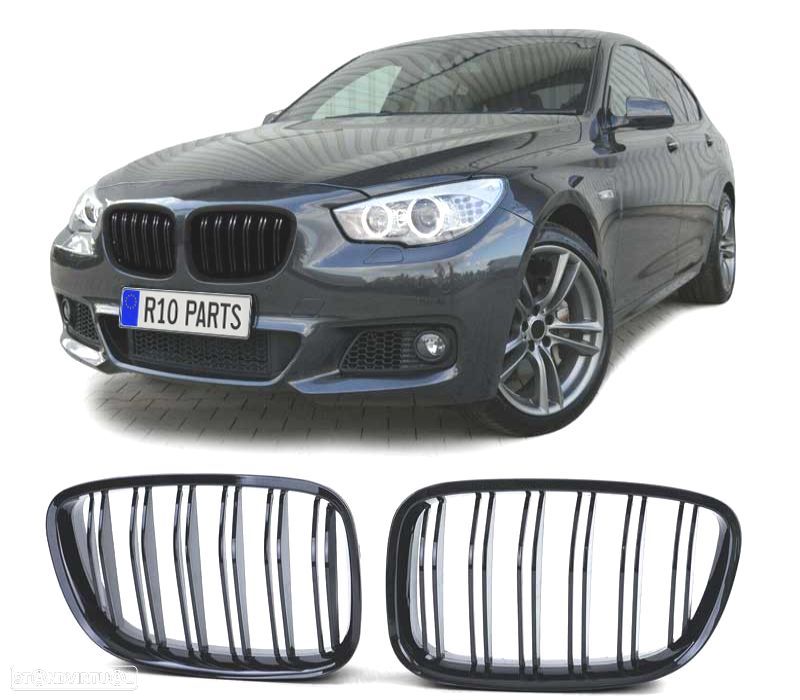 GRELHA FRONTAL BMW SERIE 5 GT F07 09 PRETO BRILHANTE - 1