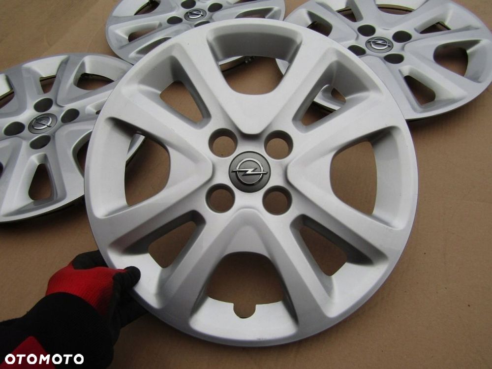 4x Kołpaki Strukturalne 15 Opel Corsa D E Adam Meriva Karl 4x100 - 11