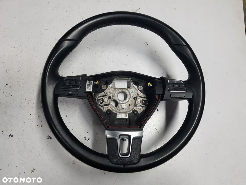 VW PASSAT B7 10-14r PASSAT CC GOLF VI KIEROWNICA SKÓRZANA 3C8419091BE - 1