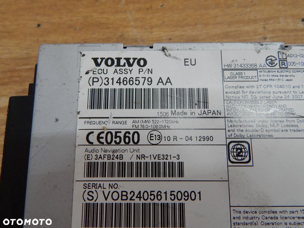 Radio moduł wzmacniacz ekran wyświetlacz Volvo S60 V60 II xc60 v40 v70 10-18  Łuków części - 12