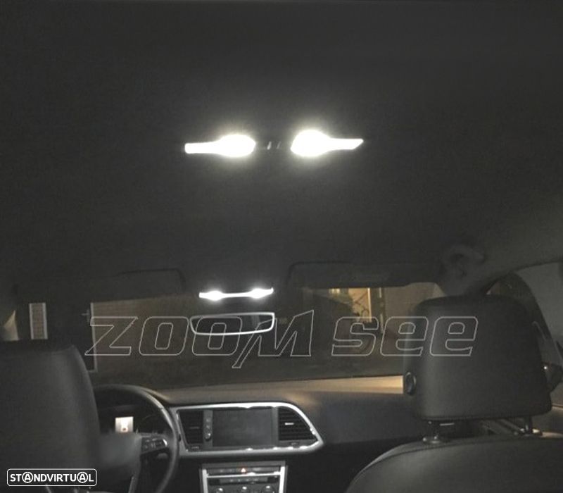 KIT COMPLETO 13 LAMPADAS LED INTERIOR PARA SEAT LEON MK3 5F 5F1 5F5 5F8 13-18 - 4