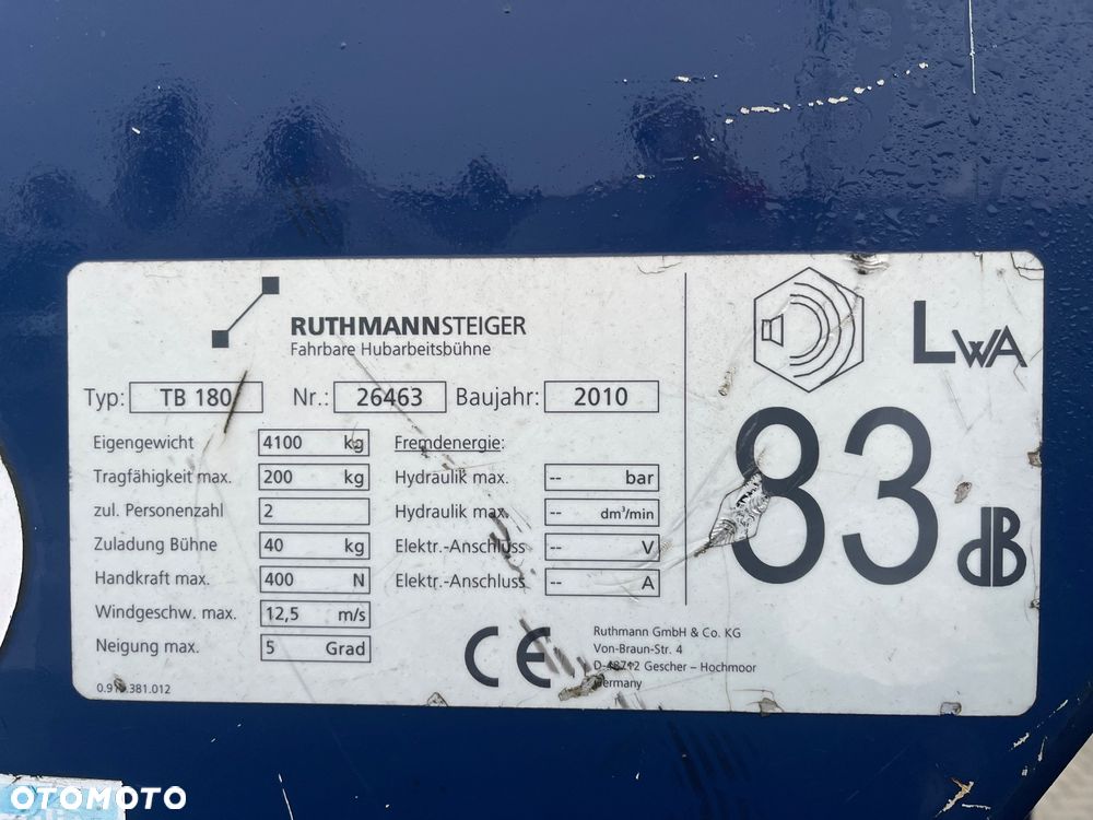 Mercedes-Benz Podnośnik Koszowy Zwyżka Izolowany Kosz Ruthmann TB180 18 metrów  14 w Bok Udt jak Wumag Multitel Gsr Cena Brutto !!! - 21