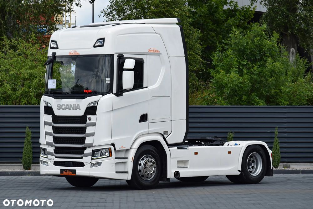 Scania 500S / FULL AIRMATIC / HYDRAULIKA / RETARDER / KLIMATYZACJA POSTOJOWA / ACC / KLIMA / 2 ZBIORNIKI PALIWA / FULL LEDY / FULL SPOILERY / SERWISOWANA / SPROWADZONA - 1