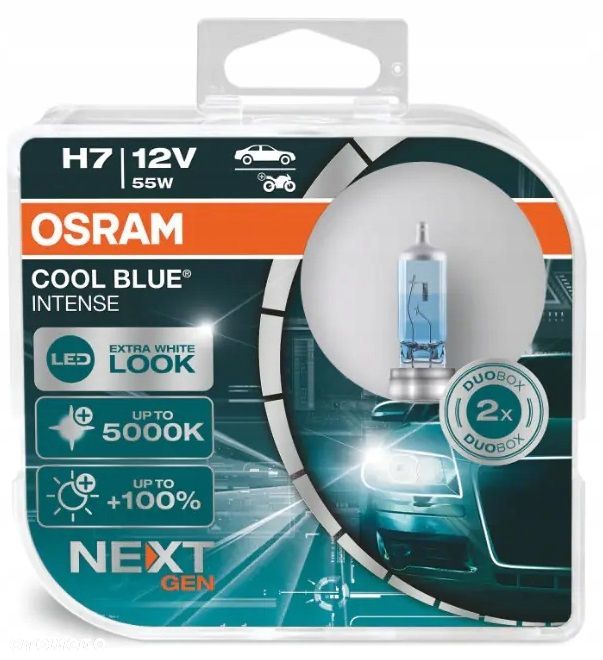 ŻAROWKA OSRAM H7 COOL BLUE INTENSE 5000K XENO LOOK - 1
